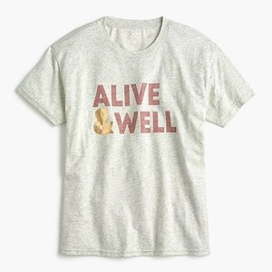J. Crew NWT "Alive & Well" Womens Shirt Sz L